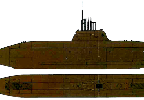 Submarine FGS U-31 (S181) [Type 212A Submarine] - drawings, dimensions, figures